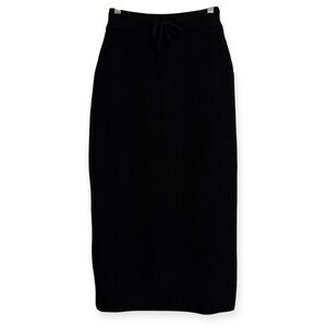 R&L Ribbed Knit Midi Skirt